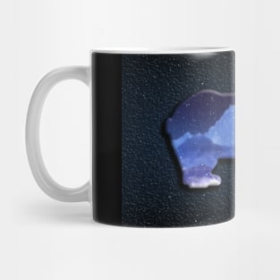 Bear Night blue black Mug